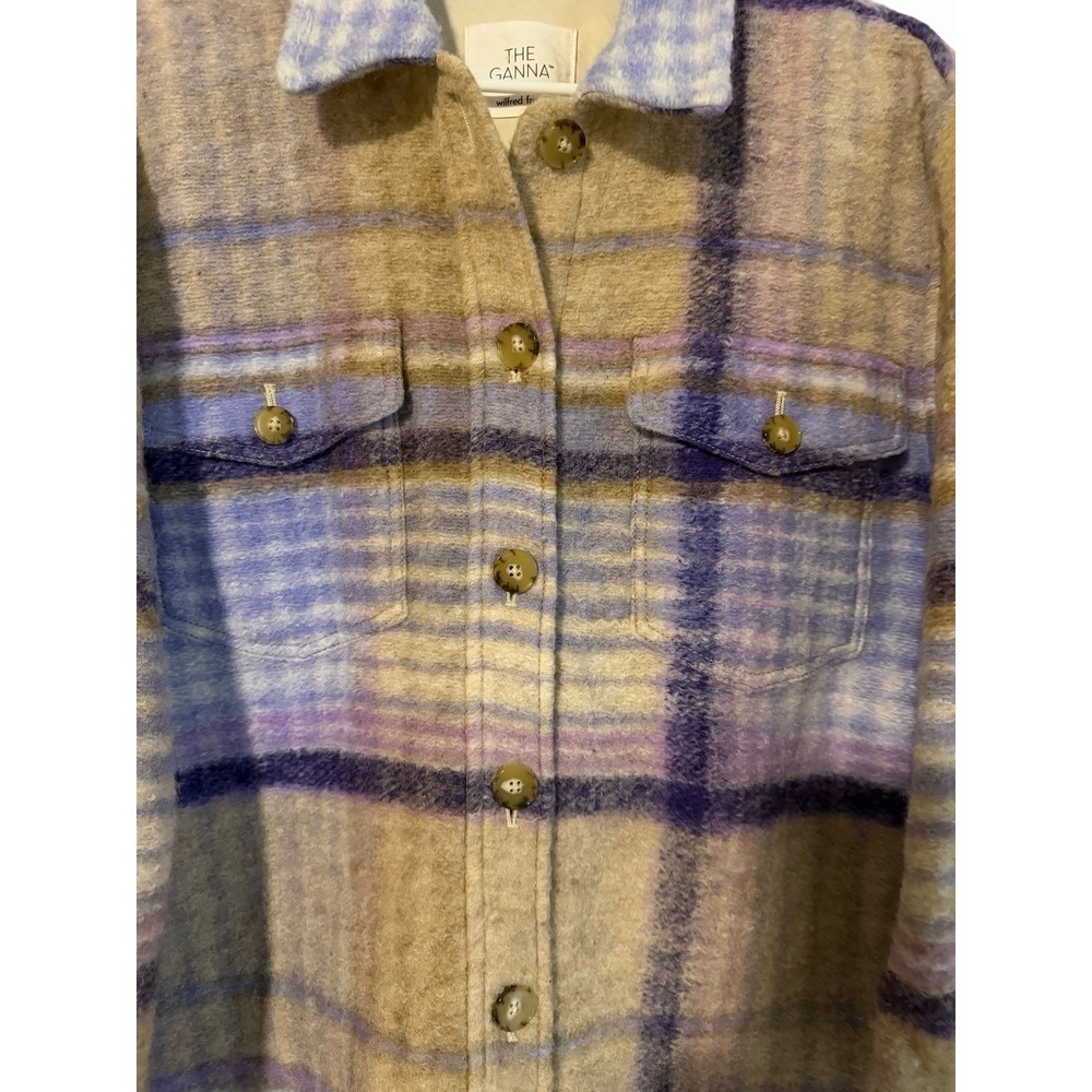 Wilfred Free Aritzia The Ganna Shirt Jacket Elaine Violet Purple Women's Size M - Picture 9 of 13
